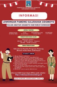 SIDOMOYO MEMANGGIL PUTRA PUTRI TERBAIK UNTUK MENJADI PAMONG KALURAHAN
